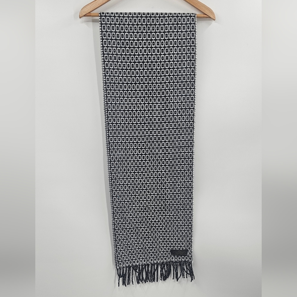 Cashmere Black and White Patterned Germany Scarve